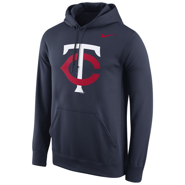 Men Minnesota Twins Nike Logo Performance Pullover Hoodie Navy->minnesota twins->MLB Jersey